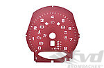 Instrument Face Set 991.2 GTS - Bordeaux Red - PDK - KPH - Tach Logo Backlit