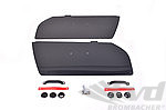 RS Inner Door Panel Conversion Set - Carbon - Red Straps + Door Handle Cut Outs + RS Hardware