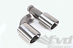 Endpipeskit polished stainless steel 964 C2/C4 90-94