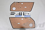 RS Inner Door Panel Set 911 / 930 / 964 / 993 - Leatherette - Maritime Blue Door Pulls