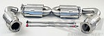 Competition Exhaust System 997.1 GT2 + 650 HP - Brombacher - Stainless Steel - 200 Cell HD - No Tips