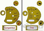 FVD Brombacher Instrument Face Set 997.1 GT3 / RS - White - Manual - MPH - OEM Orange Tickmarks