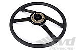 Steering wheel 380mm leather black without hornbutton