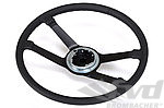 Steering wheel 380mm leather black without hornbutton