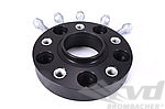 Wheel Spacer Cayenne - 30 mm - Hub Centric - Anodized with Bolts - Black/Silver - Sold Individuall