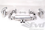 Exhaust System Race 997 GT3 Cup 100 Cell Cats Stainless Steel, with Tips 2x70mm