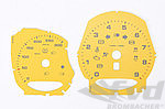 Instrument Face Set 981 - S Model - Racing Yellow - Manual - KPH - 300 KPH