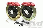 Sport Brake System - FRONT - BREMBO GT - 4 Piston - Drilled - 355 x 32 mm - Red caliper