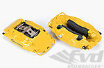 Sport Brake System - FRONT - BREMBO GT - 4 Piston - Drilled - 355 x 32 mm - Yellow Caliper