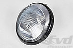 Euro H4 Headlight - Right or Left - LHD - Black - OEM + Bosch Lens - Without Headlight Leveling