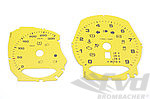 Instrument Face Set 981 - S Model - Racing Yellow - PDK - KPH - 300 KPH