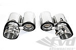 Exhaust Tip Set 991.1 - Brombacher Edition - Polished Stainless - For BES 991 150 00SKR