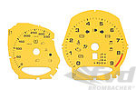 Instrument Face Set 718 Cayman GT4 - Racing Yellow - PDK - KPH - 330 KPH