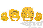 Instrument Face Set 991.2 GT3 - Racing Yellow - PDK - KPH - With Logo