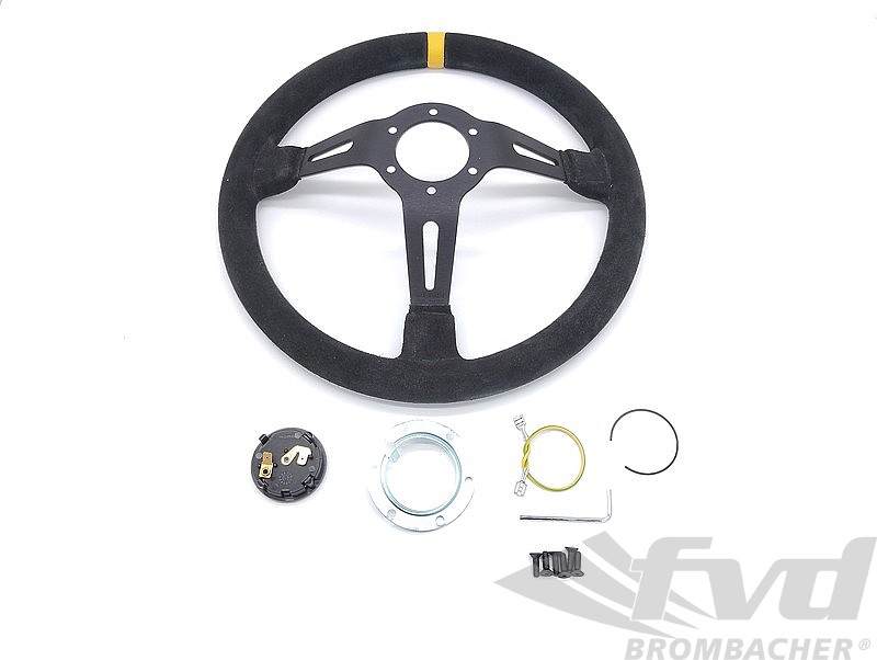 MOMO Mod 07 Black Suede Steering Wheel – 350mm, Authorized US Dealer