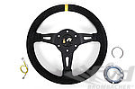 MOMO Steering Wheel - Mod 08 - Suede Black - 350 mm - 6 x 70 mm Bolt Pattern
