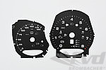 Instrument Face Set 718 Boxster GTS/Cayman GTS 2.5 L - Black - PDK - MPH - 190 MPH - With Logo