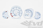 Zifferblattsatz Indischrot 991 Turbo S, PDK,  mph, Fahrenheit, Logo