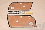 RS Inner Door Panel Set 911 / 930 / 964 / 993 - Leather - Speed Yellow Door Pulls