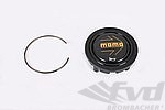 MOMO Steering Wheel Horn Button - Black with Silver Logo