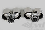 Exhaust Tip Set 997 (3.6 L) - S Style - Polished Stainless Steel - Ø 2 x 90 mm