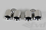 Exhaust Tip Set 997.1 + 997.2 3.8 L - S Model Design - Polished Stainless Steel