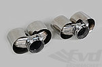 Exhaust Tip Set 997.1 + 997.2 3.8 L - S Model Design - Polished Stainless Steel