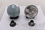 Repro Cibié -jeu phares longue-portée pour capot Ø150mm (corps gris cercle chromé)