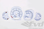 Zifferblattsatz Schwarz/DZM Indischrot 991.2 GTS PDK, mph 200 - mit Logo
