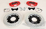 Sport Brake System - FRONT - BREMBO GT - 4 Piston - Drilled - 355 x 32 mm - caliper red