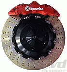 Sport Brake System - FRONT - BREMBO GT - 6 Piston - Drilled - 405 x 34 mm (15.9"), caliper red