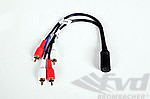 Radio DIN to RCA Amp Adapter Harness - Female Blaupunkt DIN to RCA