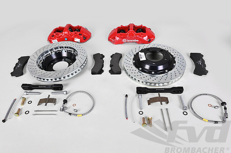 Sport Brake System - FRONT - BREMBO GT - 6 Piston - Drilled - Size