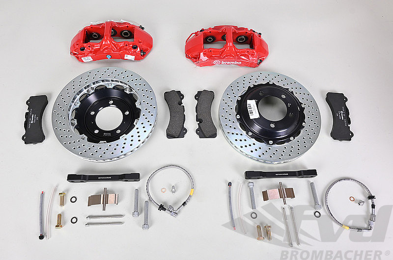 Sport Brake System - FRONT - BREMBO GT - 6 Piston - Drilled - Size