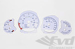Zifferblattsatz Indischrot 991 Turbo, PDK,  mph, Fahrenheit mit Logo