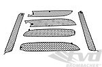 Front Bumper Grill Set 981 Boxster - Black - With Parking Sensors