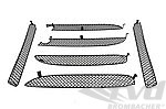 Front Bumper Grill Set 981 Boxster - Black - With Parking Sensors