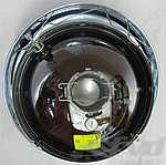 Euro H4 Headlight - Right or Left - Left Hand Drive - Marelli - Chrome Ring