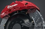 Brembo-Sport System GT (6-Kolben) 380x32mm, VA gelocht Scheiben - Bremssattel Rot