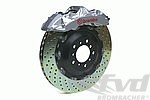 Sport Brake System -FRONT- BREMBO GT -6 Piston- Cross Drilled - Size 380x32 mm - Caliper Red