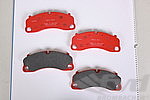 Racing Brake Pad Set - PAGID - RST1 - RED - FRONT - Steel Brakes - 16.6 mm - 4924 RST 1