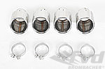 Exhaust Tip Set 971.1 - Quad Round - Mirror Polished - Cargraphic