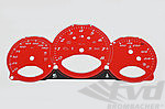 Instrument Face Set 987.2 - S Model - Guards Red - Manual - MPH - 190 MPH