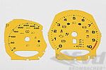 Instrument Face Set 718 GT4 RS - Racing Yellow - PDK - KPH - 330 KPH