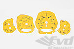Jeu fonds de compteurs jaunes racing 991.2 GTS bte manu., 330 km/h avec logo