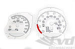 Zifferblattsatz Himmelblau (RAL 5015)  981 Cayman GT4 MPH Schalter - 200 MPH - mit Logo