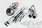 Muffler Bypass 992 GT3 4.0 L - Cargraphic - Race - For OPF - Without Tips - Reuses Electric Valves