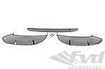 Front Bumper Grill Set 987.2 Boxster S / Boxster Spyder - Complete - Black - Manual