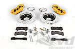 Sport Brake System - FRONT - BREMBO GT - 6 Piston - Drilled - 355 x 32 mm - Yellow Caliper