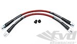 Stainless Steel Brake Lines - Dot Compliant - 2 pieces - Front or Rear - 996/997/986/987